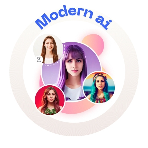 AI-generated portraits used across a brand touchpoints